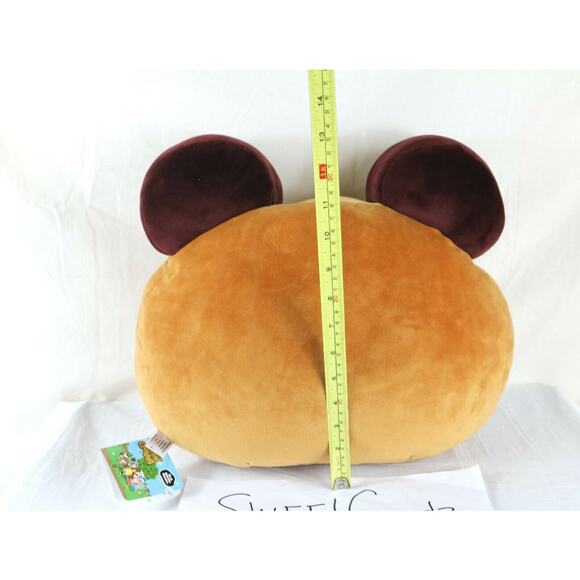 New Animal Crossing Tom Nook Plush Squishy Bear Head 11" New Stuffed Animal - Picture 4 of 4
